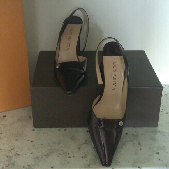 Authentic Louis Vuitton Vernis Slingbacks - Picture 1 of 6
